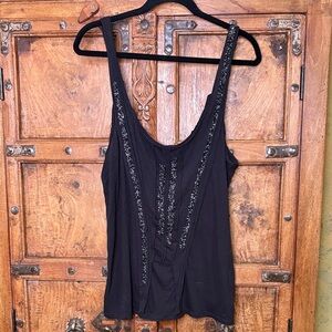 Calvin Klein Black Embellished Tank Top